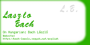 laszlo bach business card