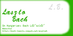 laszlo bach business card
